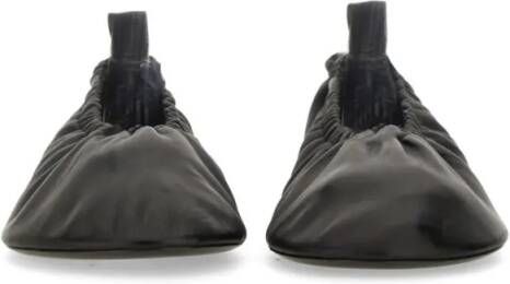 Jil Sander Nappa Ballerina Flats With Subtle Heel in zwart