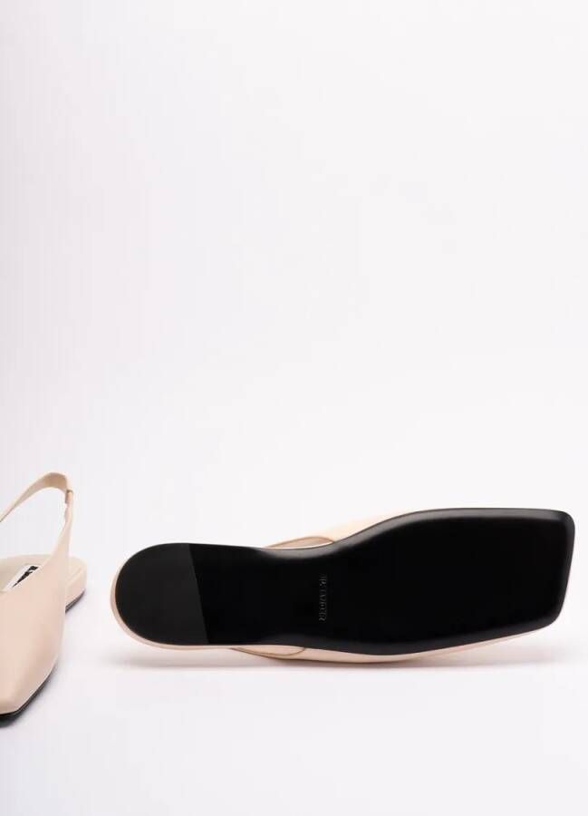 Jil Sander Pointed Toe Ballerinas in beige