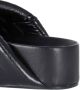 Jil Sander Sandalen Crisscross Black Leather Sandals in zwart - Thumbnail 7