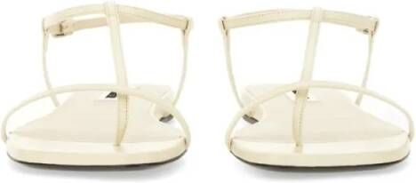 Jil Sander Sandalen Leather Sandals With Ankle Strap in wit