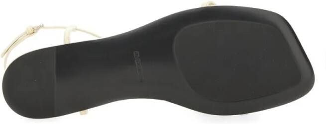 Jil Sander Sandalen Leather Sandals With Ankle Strap in wit