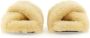 Jil Sander Sandalen Plush Shearling Cross-Over Sandal With Leather-Cov in geel - Thumbnail 2