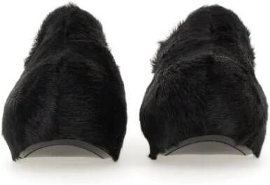 Jil Sander Slippers & Mules Goat Hair Mules With Coated Calfskin Sole in zwart