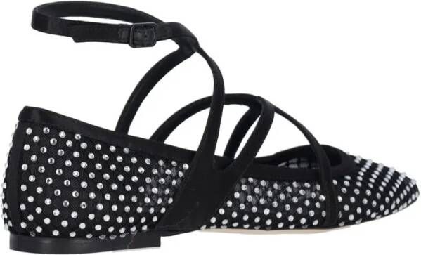 Jimmy Choo "Astoria" Ballerinas With Strass – Black in zwart