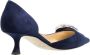 Jimmy Choo Pumps & high heels Melva Dorsay 50mm Seude Pumps in blauw - Thumbnail 2