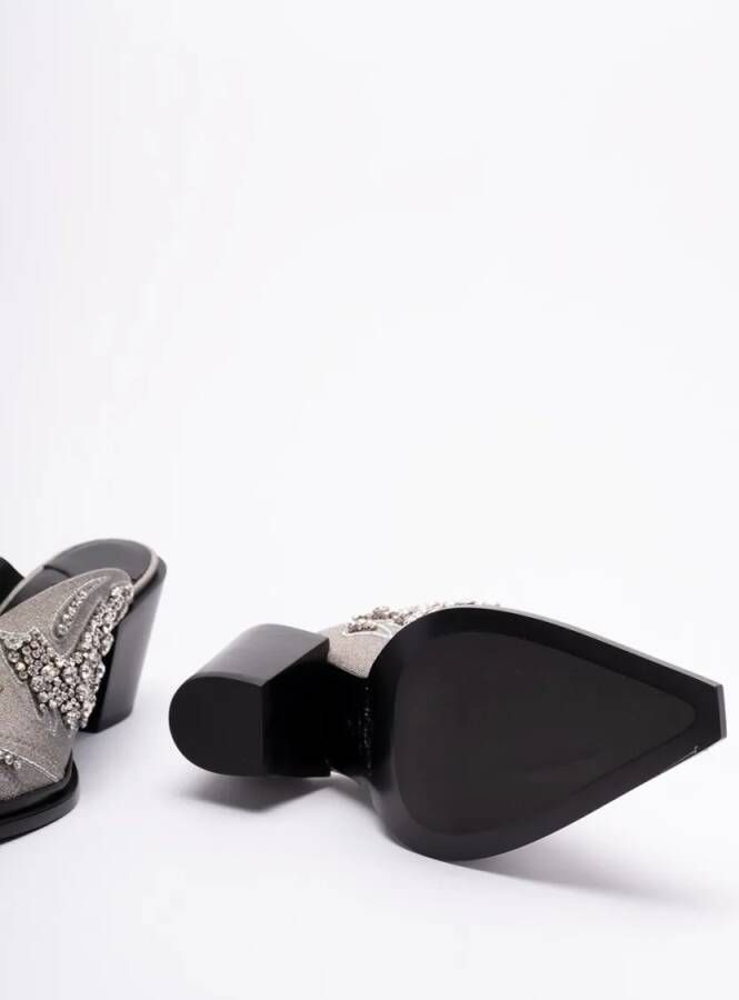 Jimmy Choo Slippers & Mules `Cece Mule Ii 60` in grijs