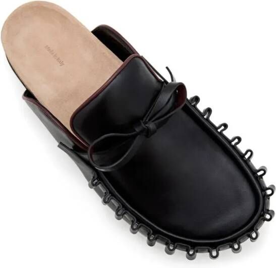 J.W.Anderson Slippers & Mules Black Bow Tie Leather Mules in zwart