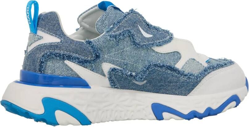 Karl Lagerfeld Low-Top Sneakers Blaze Strike Lace Denim Mix in blauw