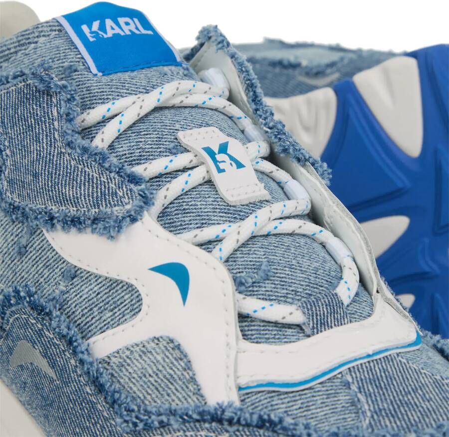 Karl Lagerfeld Low-Top Sneakers Blaze Strike Lace Denim Mix in blauw