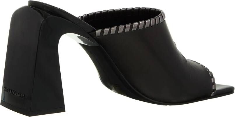Karl Lagerfeld Sandalen met hak Astra Nova Whipstitch Slide in zwart