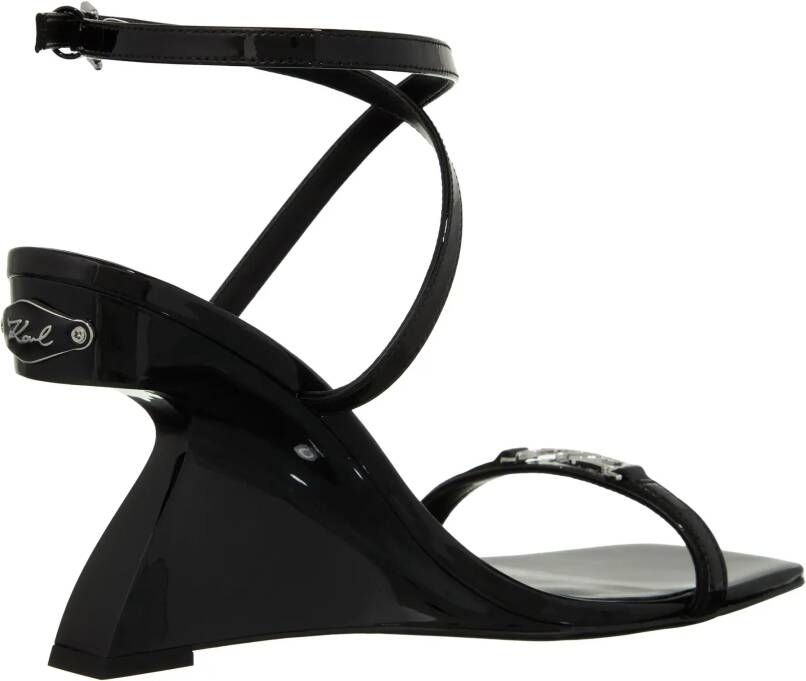 Karl Lagerfeld Sandalen met hak Waverly Ankle Strap Sandal in zwart