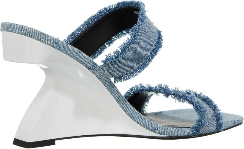 Karl Lagerfeld Sandalen met hak Waverly Double Strap Slide in blauw