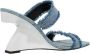 Karl Lagerfeld Sandalen met hak Waverly Double Strap Slide in blauw - Thumbnail 3