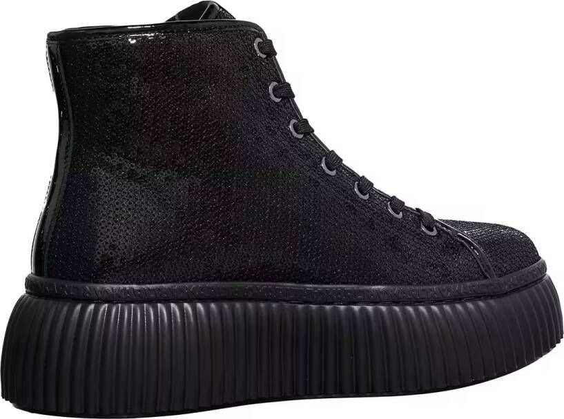 Karl Lagerfeld Sneakers Kreeper Lo Sparkle Mid Lace in zwart