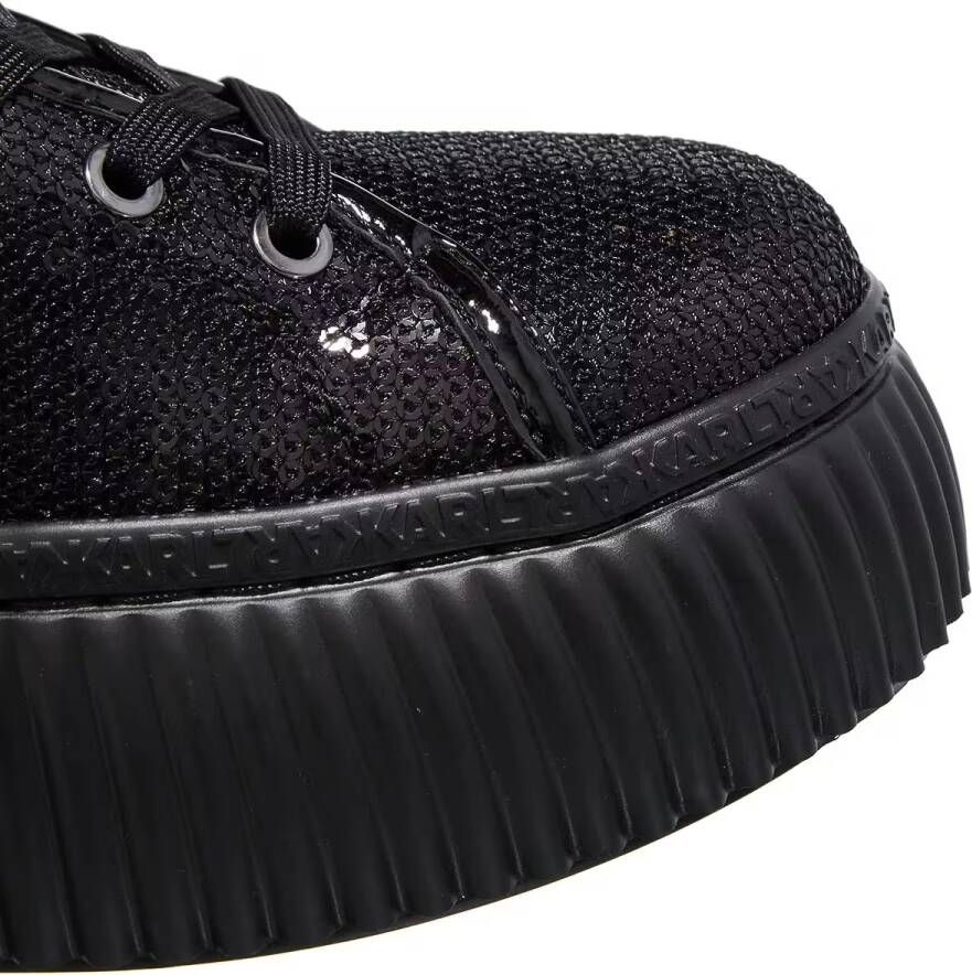 Karl Lagerfeld Sneakers Kreeper Lo Sparkle Mid Lace in zwart