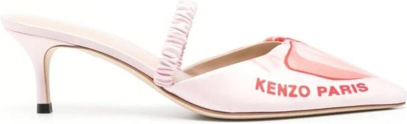 Kenzo Hoge hakken Pumps Pink in poeder roze