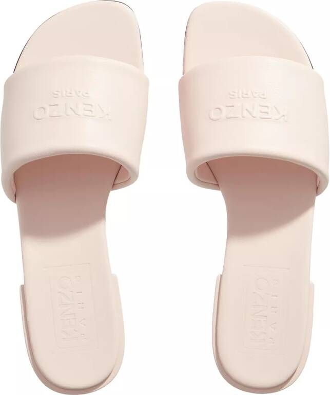 Kenzo Slippers Oki Flat Mules in poeder roze