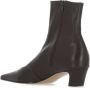 Khaite Boots Brown Leather Ankle Boots With Squared Toe in bruin - Thumbnail 2