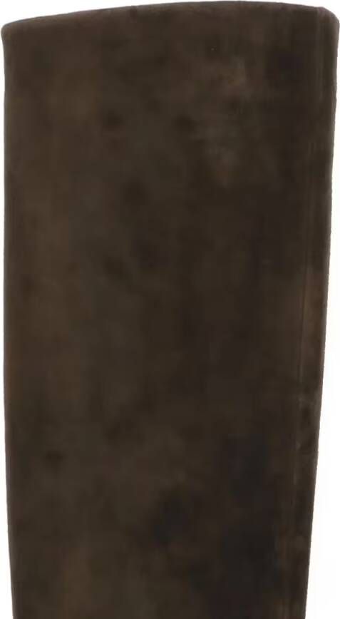 Khaite Boots Knee-High Brown Suede Leather Boots in bruin