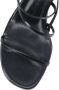 Khaite Zwarte leren kittenhak sandalen Black Dames - Thumbnail 6