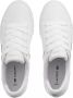 Lacoste Logo Sneakers Mat Leer Zijlabel In reliëf Brede Zool White Dames - Thumbnail 27