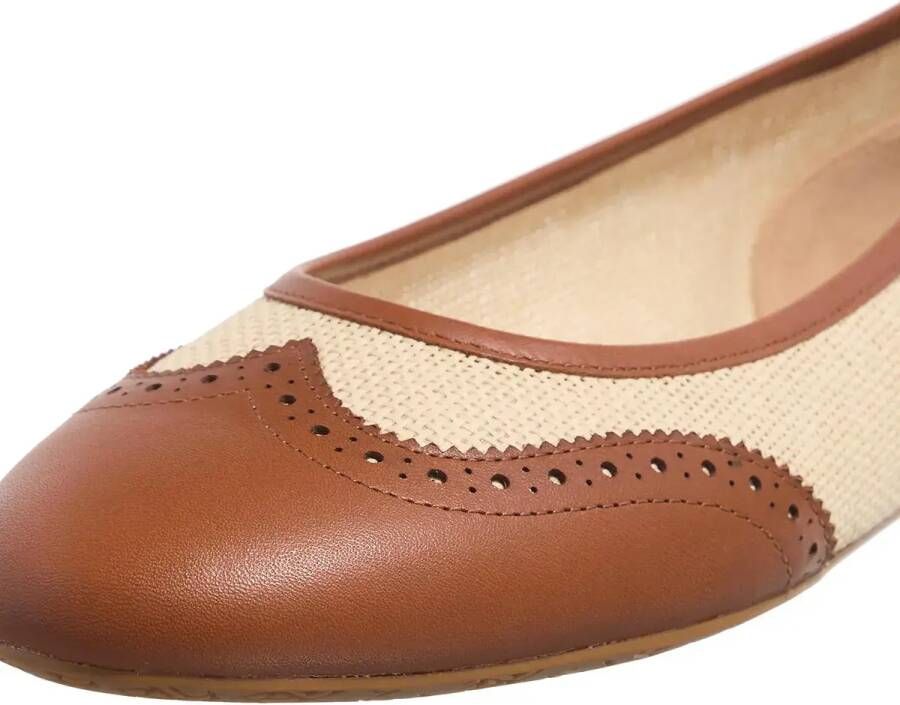 Lauren Ralph Lauren Ballerinas Jayna Wingtp Flats Ballet in beige