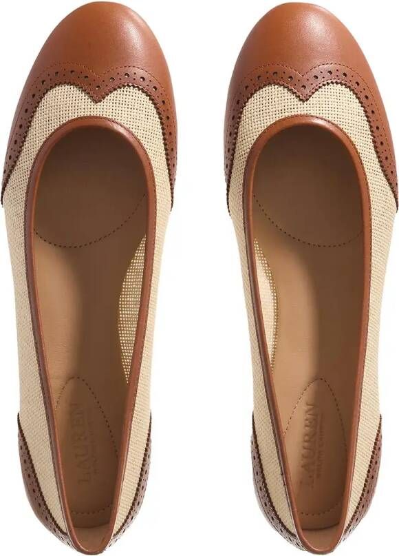 Lauren Ralph Lauren Ballerinas Jayna Wingtp Flats Ballet in beige