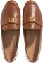 Ralph Lauren Leren Mocassins Logo Voorkant Rubberen Zool Brown Dames - Thumbnail 15