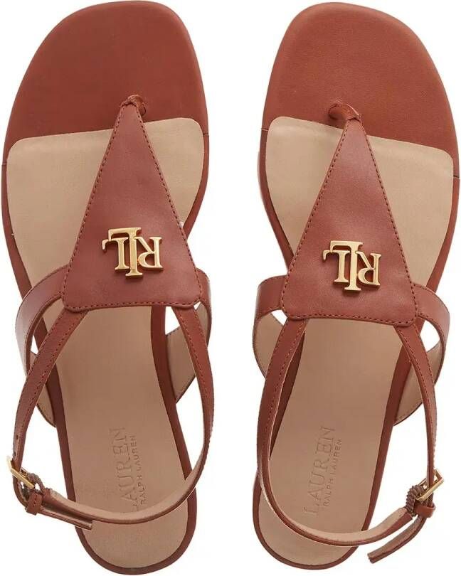 Lauren Ralph Lauren Sandalen Everley Sandals Flat Sandal in bruin