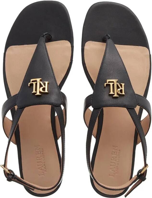Lauren Ralph Lauren Sandalen Everley Sandals Flat Sandal in zwart
