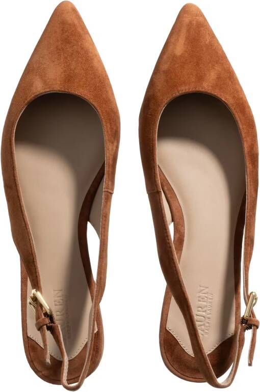 Lauren Ralph Lauren Sandalen met hak Londyn Slbck-Flats-Slingback in bruin