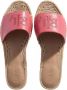 Lauren Ralph Lauren Sandalen Polly Logo Espadrilles Flat in poeder roze - Thumbnail 4