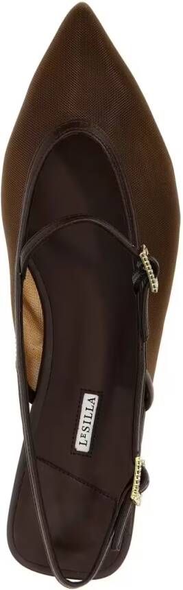 Le Silla Hoge hakken 'Morgana' Slingback in bruin