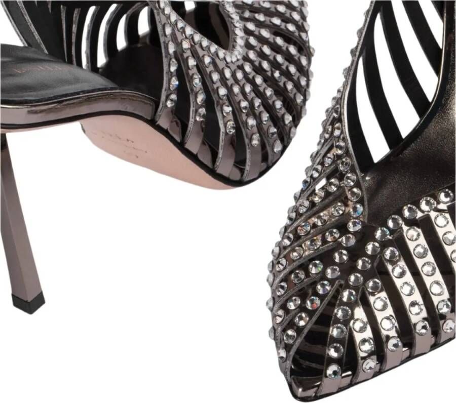 Le Silla Sandalen Cage Slingback 90 in grijs