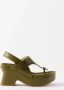 Loewe Sandalen Ease Flatform 90 in bruin - Thumbnail 3