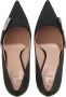 Love Moschino Zwarte Satijnen Platte Schoenen met Fettuccine Decoratie Black Dames - Thumbnail 7