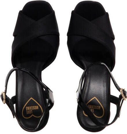 Love Moschino Sandalen Rubber Logo in zwart