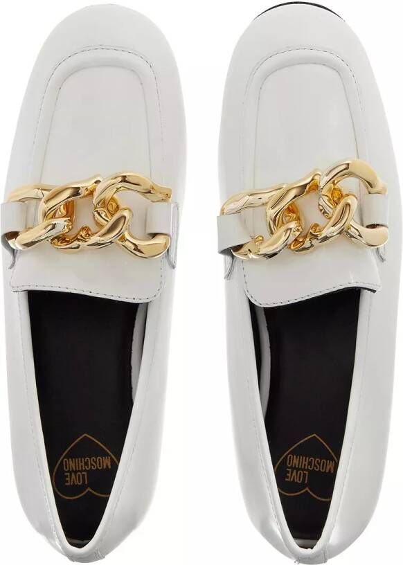 Love Moschino Slippers Heart Chain in wit