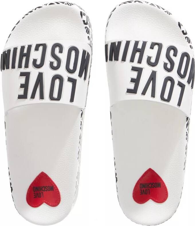 Love Moschino Slippers Pool Slides in wit