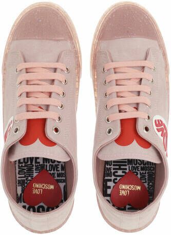 Love Moschino Sneakers Sneakerd Eco30 Suede Pl in poeder roze