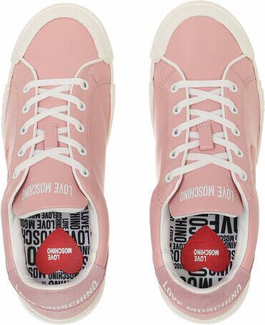 Love Moschino Sneakers Sneakerd Texture50 Vit+Cro in poeder roze