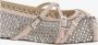 Mach&Mach Ballet Flats With Crystal Embellishment And Adjust in beige - Thumbnail 6