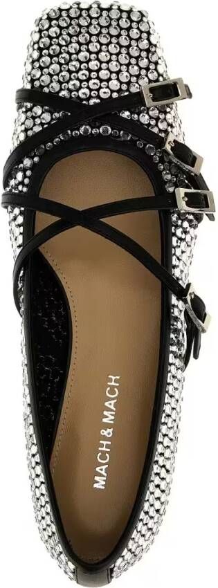 Mach&Mach 'Crystal Net' Ballet Flats in grijs