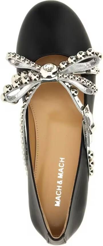 Mach&Mach 'Crystal Studs' Ballet Flats in zwart