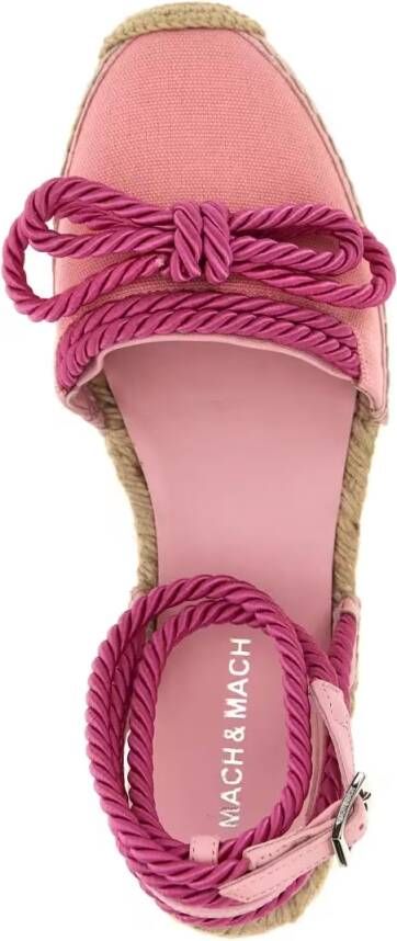 Mach&Mach Sandalen 'Double Bow Pink Riviera' Espadrilles in roze