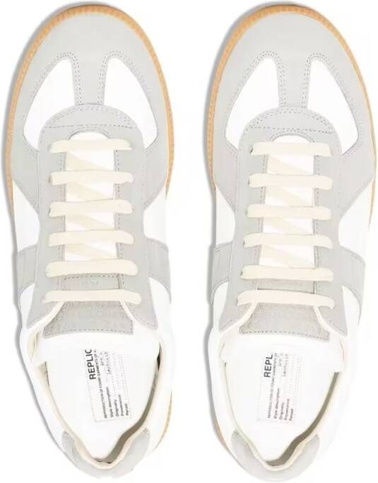 Maison Margiela Low-Top Sneakers White Sneakers With Textured Panels And Gum Rubber in wit
