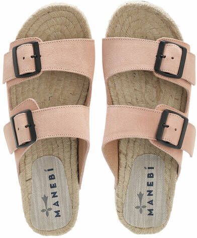 Manebi Espadrilles Nordic Sandals in poeder roze