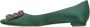 Manolo Blahnik Hangisi Flat Green in groen - Thumbnail 4