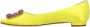 Manolo Blahnik Hangisi Flat Yellow in geel - Thumbnail 4