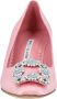 Manolo Blahnik Hoge hakken Hangisi 070 Pump Pink in roze - Thumbnail 2